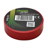 Szigetelőszalag piros 15mm x 10m PVC 90°C max. TRACON