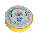 Szigetelőszalag sárga 18mm x 20m PVC 90°C max. TRACON