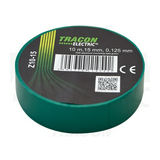 Szigetelőszalag zöld 15mm x 10m PVC 90°C max. TRACON