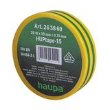 Szigetelőszalag zöld/sárga 19mm x 20m PVC Haupa
