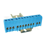 Szigetelt N-sín 6x9mm 12x2,5-16mm2 kék 63A réz kezeletlen TRACON