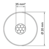 Szigetelt levezető (100m) 20mm kezeletlen isCon Pro 75 SW OBO-BETTERMANN