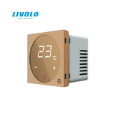 Szobatermosztát LCD központi fedlap 5-35°C 1z 16A 250V süllyesztett arany LIVOLO