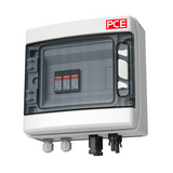 Szolár DC elosztó komplett 1kV 1MPPT I+II-túlfesz 4xMC4 2xM16 IP65  PCE