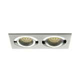 Szpot lámpatest álmennyezetbe MR16 2x 50W 12V AC/DC GX5.3 alumínium-ház SEIDY CT-DTL250-AL KANLUX