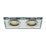 Szpot lámpatest álmennyezetbe MR16 2x 50W 12V AC/DC GX5.3 ezüst-ház MORTA CT-DSL250-SR KANLUX