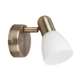 Szpot lámpatest falra üvegbúrával 1x 40W 230V AC E14 bronz-ház acél IP20 Soma1 RÁBALUX