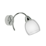 Szpot lámpatest falra üvegbúrával 1x 40W 230V AC E14 króm-ház acél IP20 Dave1 RÁBALUX