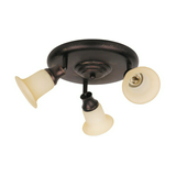 Szpot lámpatest mennyezetre üvegbúrával 3x 40W 230V AC E14 bronz-ház acél IP20 Claire3 RÁBALUX