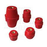 Támszigetelő 30mm M8 piros 1-pólus TRACON