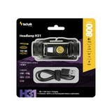 LED fejlámpa 800lm 100m 5h vörös fény 2,2Ah/Li-Ion USB-C IPX4 akku teleppel műanyag Technik