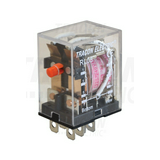 Teljesítményrelé 10A/230VAC/28VDC 2v dugaszolós 24VDC monostabil TRACON