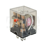 Teljesítményrelé 10A/230VAC/28VDC 3v dugaszolós 110V50Hz 24VDC monostabil TRACON