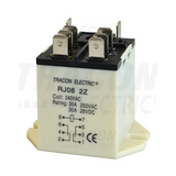 Teljesítményrelé 30A/230VAC/28VDC 2v dugaszolós 12VDC monostabil TRACON