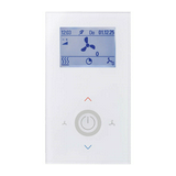 Termosztát LCD Modbus relé 2z/0,5A 3z/3A 50°C 230VAC süllyesztett JOY Fancoil 5DO RS485 Thermokon