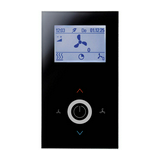 Termosztát LCD Modbus relé 2z/0,5A 3z/3A 50°C 230VAC süllyesztett JOY Fancoil 5DO RS485 Thermokon