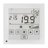 Termosztát fancoil LCD Modbus aktív 2x0..10V 3z/3A/250V 1°C- LCF02 Touch 2AO3DO RS485 Thermokon