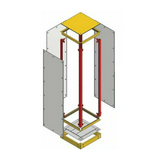 Tető+lábazat modulkészlet D-hez porszórt acél 1200mm-sz 600mm-ma szürke EAE