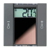EnOcean kezelő hő- páraérzékelő 0..40°C 0..100%rH szolár antracit IP20 SR06 temp LCD 2T Thermokon