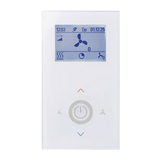 Termosztát LCD BACnet relé 2z/0,5A 3z/3A 50°C 230VAC süllyesztett JOY Fancoil 5DO RS485 Thermokon