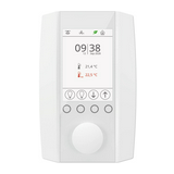 KNX kezelő hő- páraérzékelő 0..50°C 0..100%rH LCD fehér süllyesztett NOVOS7 temp_rH Thermokon
