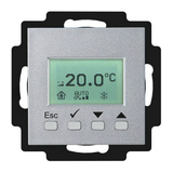 Kezelő hőérzékelő terem aktív 2x0..10V alu 0-50°C IP30 WRF06 temp LCD VV IType3 Thermokon