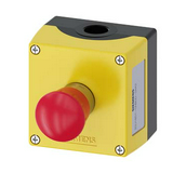 Tokozott vésznyomó fordítónyugtázás 1-poz. 5-500V50Hz 5-500VDC sárga fém 2ny SIRIUS ACT SIEMENS