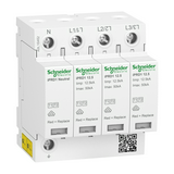 Túlfeszültség-korláltozó kombi B+C dugaszolható 3P+N T2 TN-S TT 400V/AC 50kA Acti9 iPRI Schneider