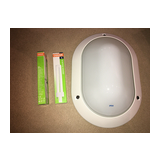 UFO lámpatest ovális falonkívüli 2x 9W 230V G23 IP54 nem szükséges-előtét CHART-OV-BC LEGRAND