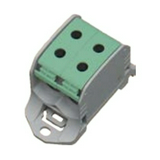 Sorkapocs dupla TS35 Al/Cu 1 x 4 x 6-50mm2/sokerű 150A zöld csavaros RKA 50 1/4 PE LEIPOLD
