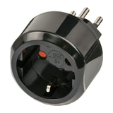 Utazó adapter DIN->CH fekete 10A 250V LECTRA