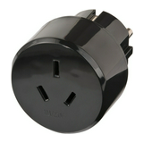 Utazó adapter DIN(F)->AU/CN(I) fekete 10A 250V LECTRA