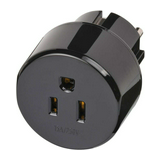 Utazó adapter DIN(F)->US/JP(B) fekete 10A 250V LECTRA