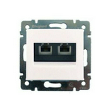 Valena adatcsatlakozó dugalj UTP 2xRJ45 8(8) Cat6 fehér LEGRAND