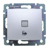 Valena N101 csengőnyomó betét közp. fedéllel 1- billentyűs 1z alumínium csengő IP31 LEGRAND