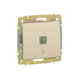 Valena N101 nyomó betét közp. fedéllel 1-billentyűs 1z elefántcsont lámpajel IP31 jelzőfény LEGRAND