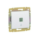 Valena N101 nyomó betét közp. fedéllel 1- billentyűs 1z fehér lámpa IP31 jelzőfény LEGRAND