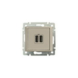 Valena USB töltőaljzat A+A 2/ki 2400mA-max. 5V süllyesztett elefántcsont LEGRAND