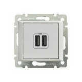 Valena USB töltőaljzat A+A 2/ki 2400mA-max. 5V süllyesztett fehér LEGRAND