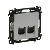 ValenaLife adatcsatlakozó dugalj UTP 2xRJ45 8(8) Cat6 alumínium csavaros LEGRAND