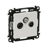 ValenaLife antenna aljzat TV-R-SAT süllyesztett fehér 3-kimenet átmenő 14dB/860MHz LEGRAND