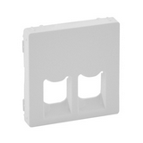 ValenaLife fedlap 2xRJ45/RJ11 adatcsatlakozóhoz műanyag fehér címketartó nélkül LEGRAND