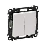 ValenaLife N106+6 nyomó betét közp. fedéllel 2- billentyűs 2v fehér IP20 műanyag LEGRAND