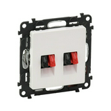 ValenaLife hangszóró csatlakozó betét közp. fedéllel sztereó műanyag fehér LEGRAND