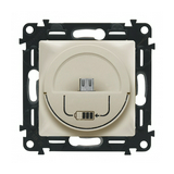 ValenaLife USB töltőaljzat A dokkolós 2400mA/ 5V süllyesztett bézs IP40 LEGRAND