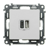 ValenaLife USB töltőaljzat C+C 3000mA/ 5V süllyesztett fehér IP40 LEGRAND