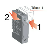 Védőburkolat alsó v. felső 1-pólus M100…125-höz  TS125-1 MERSEN