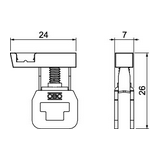 Védővezető kapocs lapos sínre zöld-sárga 1P termoplaszt 4mm2/tömör csavaros TPE04 OBO-BETTERMANN