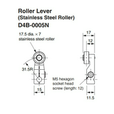 Végálláskapcsoló mük.fej karos-görgős  D4B-0005N