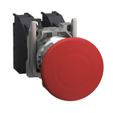Vészgomba-nyomó komplett d22 1ny 1z 40mm-fej rugószorításos IP65 Harmony XB4 Schneider